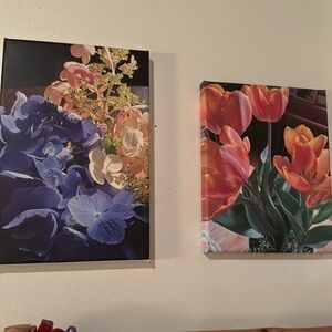 Wall art-Tulips and hydrangeas